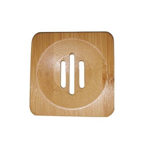 Bamboe zeepschaal vierkant