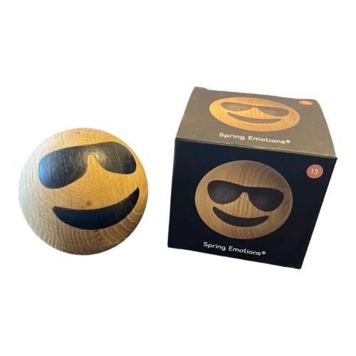 Emoji houten bal zonnebril