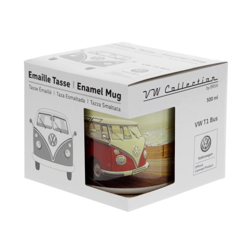 Emaille mok vw bus snelweg 500 ml - Afbeelding 3