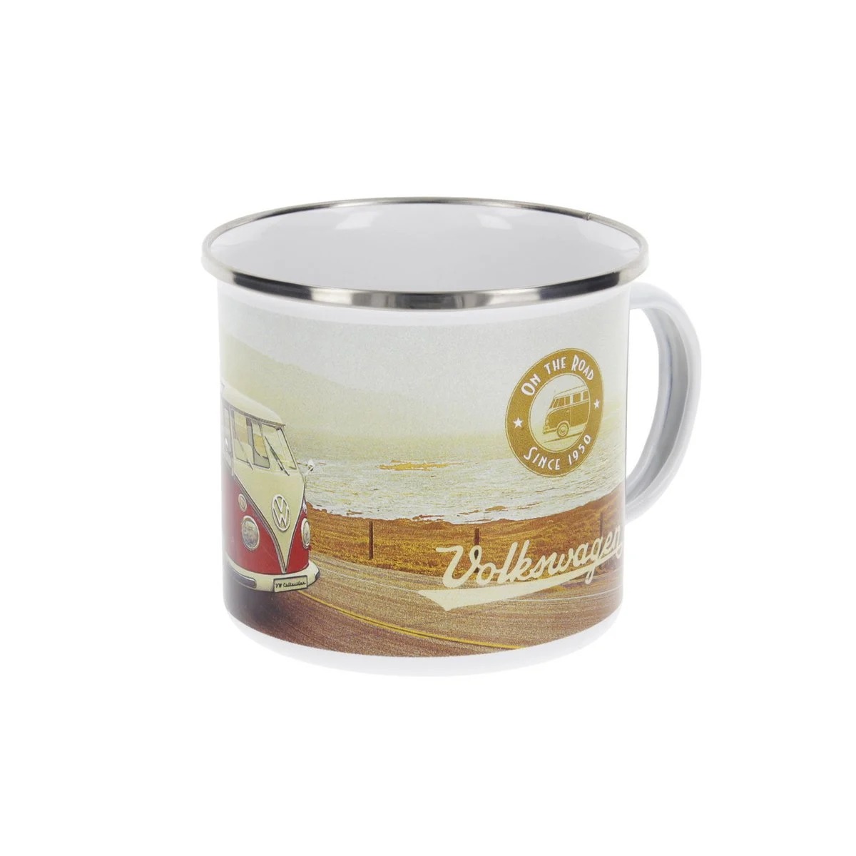 Emaille mok vw bus snelweg 500 ml - Afbeelding 2