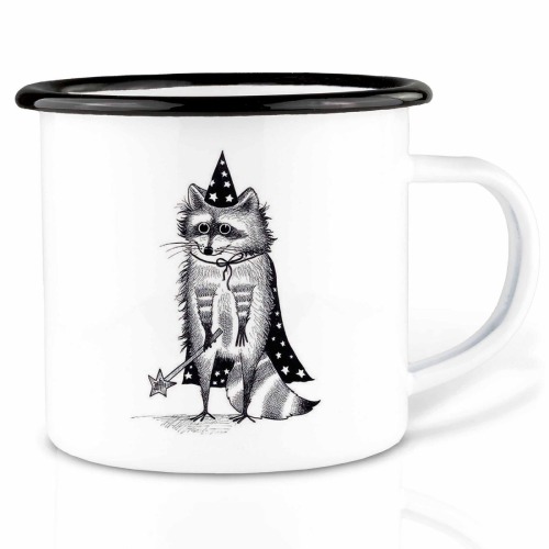 Emaille mok wasbeer 300ml