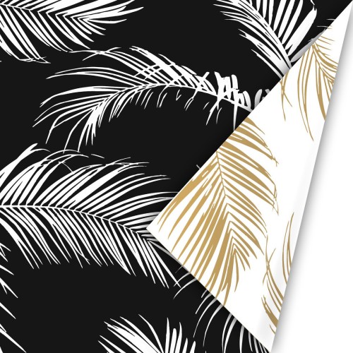 Cadeaupapier palm leaves wit/goud