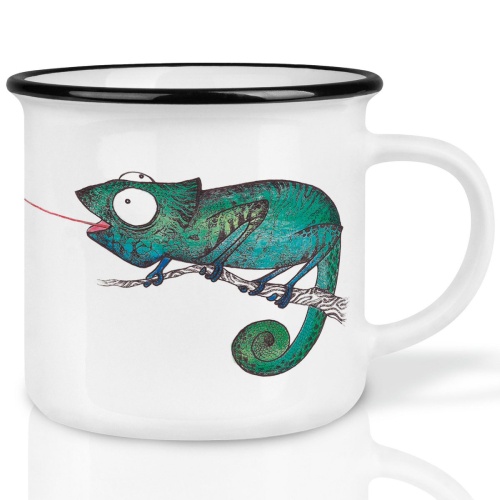 Keramische mok kameleon